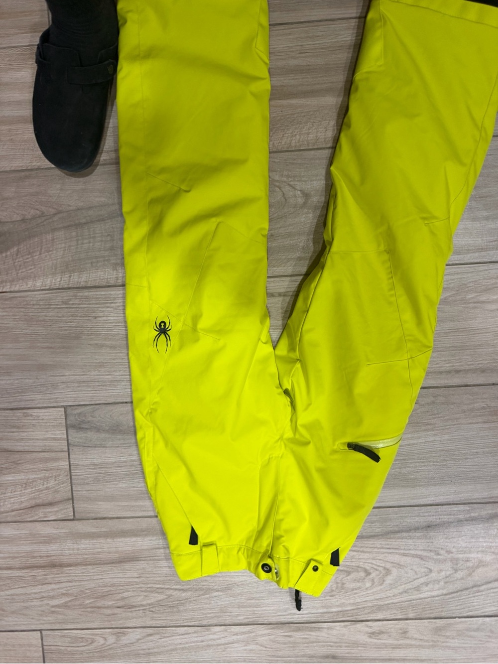 Spyder Men’s Neon Yellow Ski Pants with Spider Logo